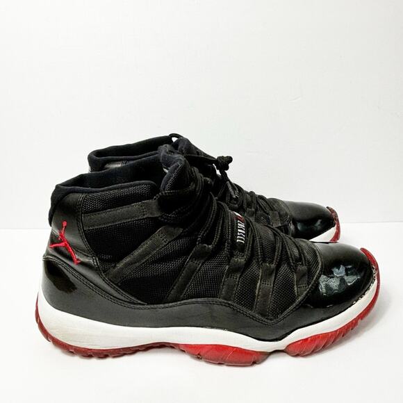 AIR JORDAN MEN BRED RED BLACK WHITE 2012 NIKE RETRO SIZE US 12 378037-010 - Picture 1 of 9